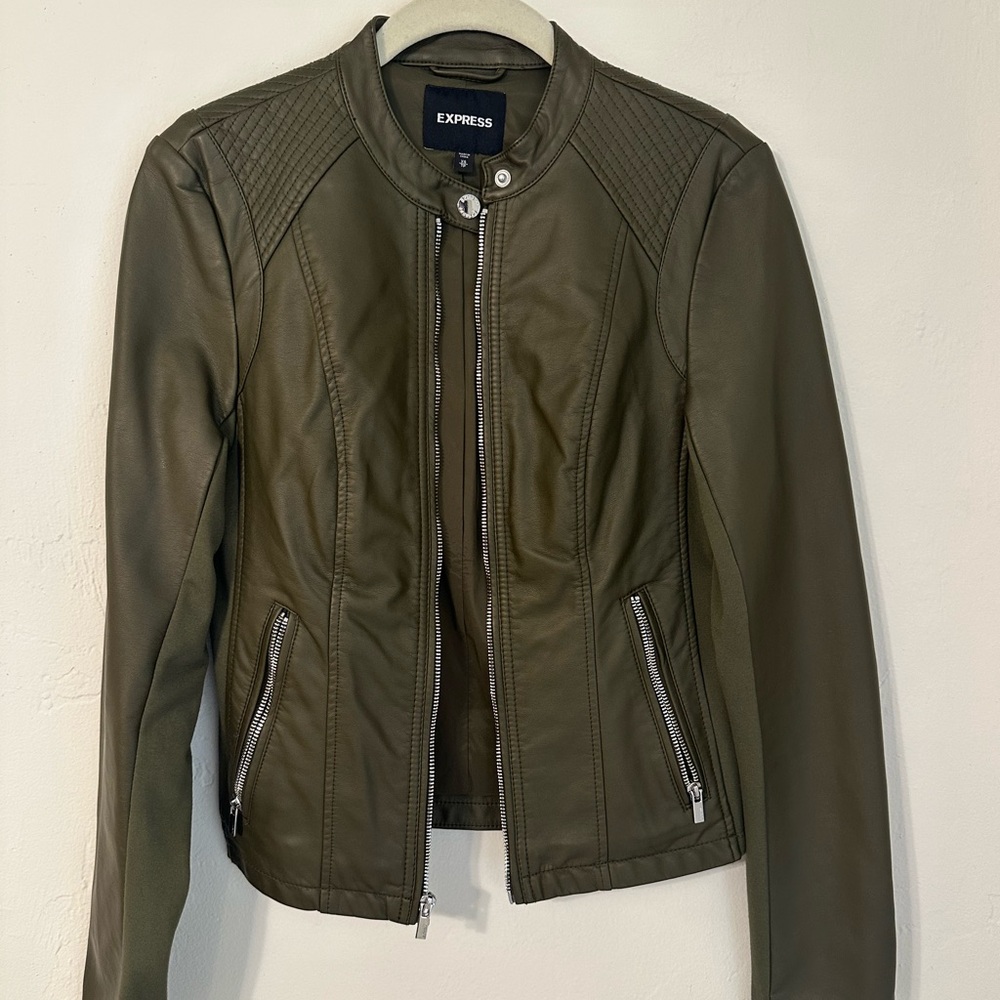 Express Faux Leather Jacket XS